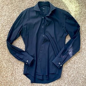Black dressing Hugo Boss shirt super stretchy M
